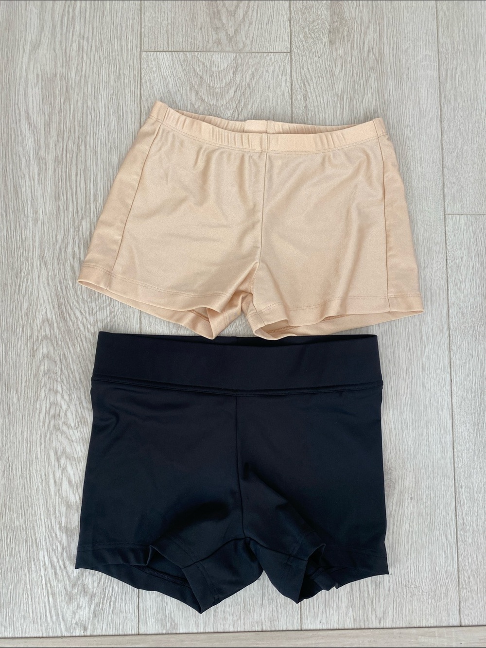 adidas black Bike Shorts and Peachy Tan shorts in Beige size S